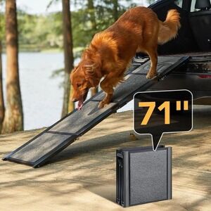 PetThem Dog Ramp for Car 71'' X-Long & 17.2" Wide Folding Dog Ramps for Lar